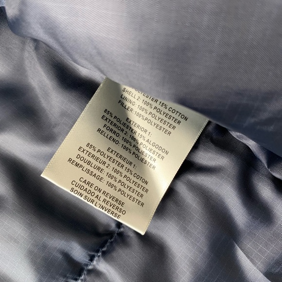 NWT Levi’s Denim Zip Windshield Puff Hoodie Jacket Blue XL - Picture 9 of 10